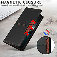 Capa de Couro Flip com Carteira para Xiaomi Redmi Note 14 Pro Plus - imagem 1