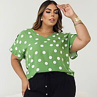 Blusa Bony Plus Size com Botões Viscolinho: Estilo e Conforto para Tamanhos Plus - imagem 1