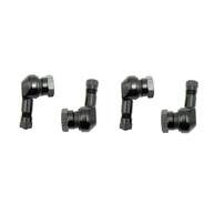 4 peças de hastes de válvula de pneu de motocicleta pretas de 90 graus com diâmetro de instalação de 10-11,3 mm Roda de aro sem câmara de ar compatível com Harley Davidson BMW Honda Kawasaki Suzuk - imagem 1