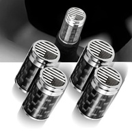 Tampas de Válvula Pneu Bandeira Americana Fibra de Carbono - Estilo e Proteção Universal - imagem 3