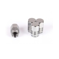 Kit 4 Tampas Biquinho Prata Liga Alumínio para Válvula de Pneu Automotivo Worth Karbox - Universal - imagem 1