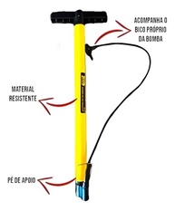 Bomba de Ar Vertical Alta Pressão: Infla Piscina, Pneu, Boia e Mais! Portátil e Universal - imagem 3