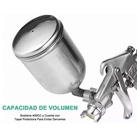 Eacam Pistola de Pulverização de Tinta Pneumática 400ml - Alta Eficiência e Design Ergonômico para Móveis - imagem 5