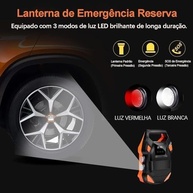Compressor de Ar Automotivo 12V Portátil com LED: Infla e Calibra Pneus Rapidamente! - imagem 4