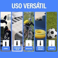 Calibrador e Bomba de Ar Portátil: Compressor USB-C para Pneus de Bike, Moto e Carro - imagem 5