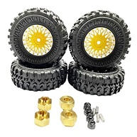4x Pneus de Borracha Amarelos para SCX24 90081 - Tração e Estilo Off-Road - imagem 2