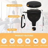 Recipiente para Proteína em Pó com Funil - Pacote com 2 Unidades + Chaveiro para Garrafas e Coqueteleiras - imagem 4
