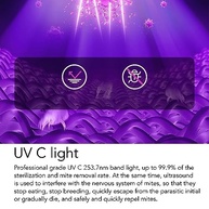 Aspirador de Pó de Cama Sem Fio com Luz UV - Removedor de Ácaros Portátil para Colchões, Sofás e Travesseiros - imagem 5