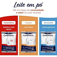 Leite em Pó Integral Camponesa 1kg: Sabor Puro e Nutrição - imagem 1