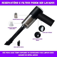 Aspirador de Pó Portátil Sem Fio: Limpeza Poderosa e Sem Esforço em Qualquer Lugar! - imagem 5