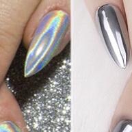 Pó de Unhas Espelho Glitter: Brilho Cromado para Manicures Profissionais - imagem 1