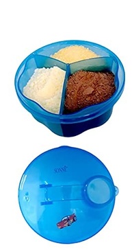 Sonne Porta Leite em Pó com 3 Divisórias Camaro Azul - Prático e Seguro para Viagens - imagem 5