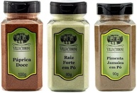 Páprica Doce, Raiz Forte em Pó, Pimenta Jamaica em Pó - imagem 1
