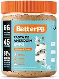 Kit 3 Pastas de Amendoim em Pó Betterpb - Tradicional, Chocolate Belga e Cookies & Cream - imagem 3