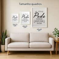 Quadro Decorativo Motivacional 'Se Você Pode Sonhar, Pode Fazer' - Inspire-se com Frase Inspiradora e Moldura Elegante - imagem 3