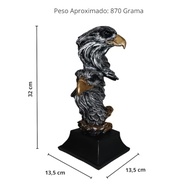 Estatueta de Águia em Resina 32cm - Símbolo de Poder, Liderança e Visão de Negócios para Escritório e Casa - imagem 4