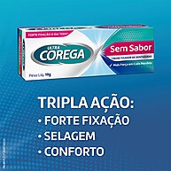 Corega Ultra Creme Sem Sabor 19g – Fixador de Dentadura Poderoso - imagem 2
