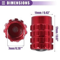 4 Tampas de Válvula de Pneu Alumínio Vermelho - Proteção Universal Anti-Poeira - imagem 3