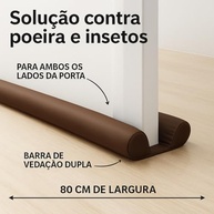 Veda Porta 80cm Preto Premium – Bloqueie Poeira, Insetos e Correntes de Ar com Facilidade - imagem 3