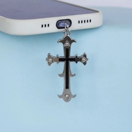 Plug de Poeira Cruz em Cristal: Elegância e Proteção - imagem 2