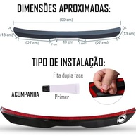 Aerofólio Traseiro Universal TG Poli Black Piano: Estilo Esportivo para seu Hatch ou Sedan - imagem 4