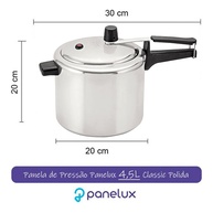 Panelux: Kit 2 Panelas de Pressão 4,5L Polida - imagem 2
