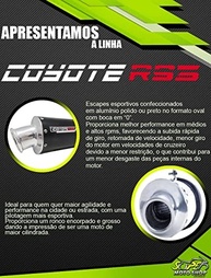 Escapamento Coyote RS3 Alumínio Oval Polido para Honda Twister CBX 250 (Até 2008) - imagem 4