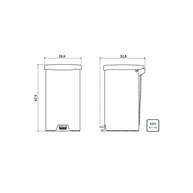 Lixeira Inox com Pedal 20L Tramontina - Acabamento Polido e Design Moderno - imagem 4