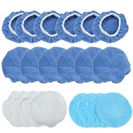 Kit com 20 Almofadas de Polimento para Carro - Microfibra, Lã e Aplicadores para Polidor Orbital 5-6" - imagem 2
