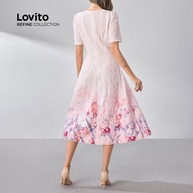 Vestido Floral Elegante: Zíper & Poliéster - imagem 2