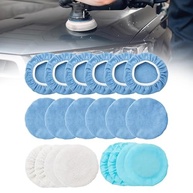 Pacote com 20 Almofadas de Polimento Automotivo em Microfibra - 5 a 6 Polegadas | Ideal para Máquinas Orbitais e Aplicação de Cera - imagem 4