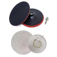 Kit Polimento Automotivo Profissional - Boina de Lã 8" + Suporte 180mm + Adaptador Furadeira - imagem 1