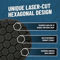 Chemical Guys Almofada de Polimento Hex-Logic 14 cm Preta - Pacote com 2 - Ultra Macia para Acabamento Profissional - imagem 3