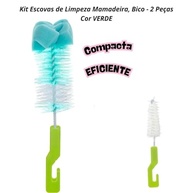 Kit Escovas para Mamadeiras e Bicos com Esponja Macia - 2 Peças em Polipropileno Seguro - imagem 4