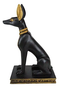 Estátua de Anúbis Sentado - 23,5 cm - Réplica Egípcia em Poliresina para Colecionadores e Decoração - imagem 4