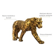 Escultura Pantera Leopardo em Poliresina - Decoração Elegante para Estante, Rack ou Escritório - imagem 5