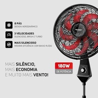 Ventilador de Coluna POLISHOP 8 Pás 180W - Silencioso, com Ajuste de Altura e Controle de Velocidade - imagem 4
