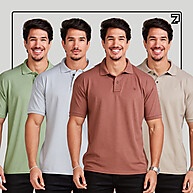 Polo Masculina Piquet: Kit 4 Camisas Premium - imagem 1