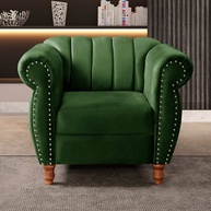 Poltrona Chesterfield Verde: Luxo Retrô! - imagem 1