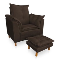 Poltrona de Amamentação com Puff - Conforto e Estilo para Mamães (Marrom) - imagem 3