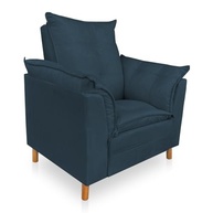 Poltrona de Amamentação com Puff - Conforto e Estilo para Mamães (Azul Marinho) - imagem 4