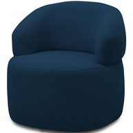 Poltrona Giratória Veludo Azul Carmen F04 - imagem 1