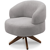 Poltrona Giratória Veludo Cinza: Conforto e Estilo - imagem 1