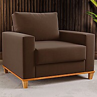 Poltrona Itália Linho Gelo – Conforto e Estilo para Sua Sala - imagem 1