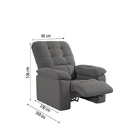 Poltrona do Papai Reclinável Estoril Cinza - Conforto Premium em Suede Veludo - imagem 4