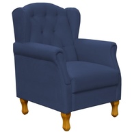 Poltrona Yara: Suede Azul e Elegância - imagem 1