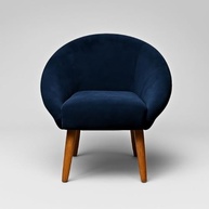 Kit 2 Poltronas Cadeira Decorativa para Sala de Espera | Estilo Elegante com Pés Palito Azul - imagem 5