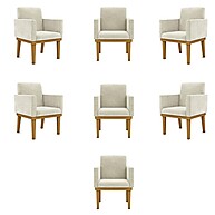 Poltronas Decorativas Bege: Kit 7 Unidades - imagem 1