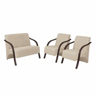 Poltronas Vênus: Conforto e Elegância em Suede Bege - imagem 1