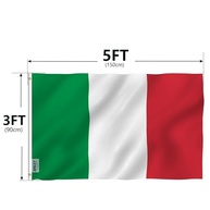 Bandeira da Itália 3x5 pés Anley Fly Breeze - Polyester Resistente, Cores Vivas e Ilhós de Latão - imagem 3